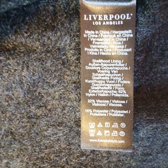 NWT Sz.S Womens Liverpool Los Angeles Hooded Open Front Sweater - Picture 8 of 9